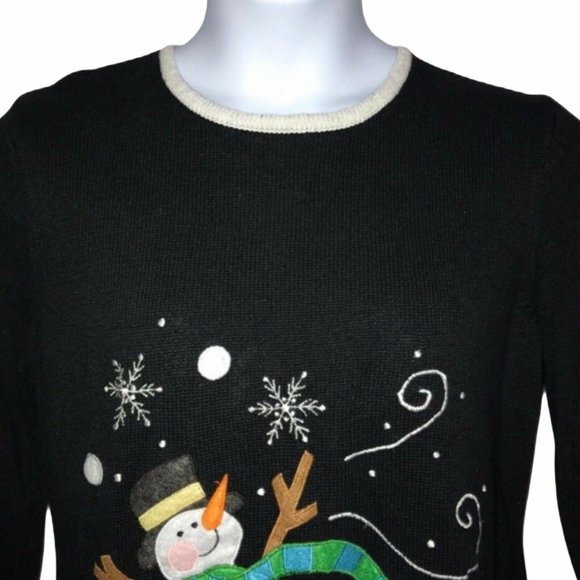 Tiara International Vintage Snowman Sweater XL - Picture 2 of 7